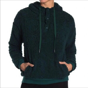 Z by Zella Rare Form Button Hoodie Fleece Jacket